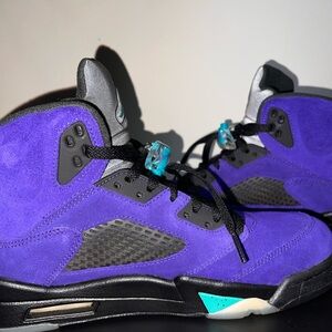 Jordan 5 Retro in Purple and Black with Teal Accents